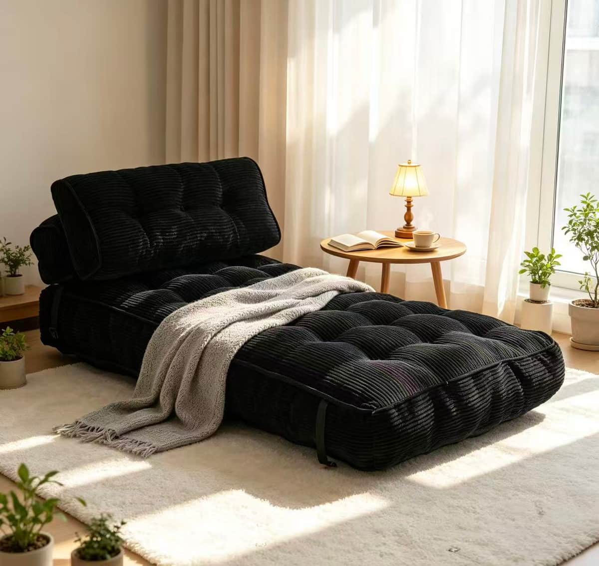 Folding Sofa Bed, Convertible Sleeper Chair with Pillow Foldable Mattress