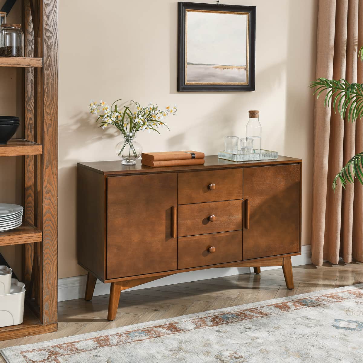 47.3" Mid Century Modern Sideboard Buffet Cabinet with
