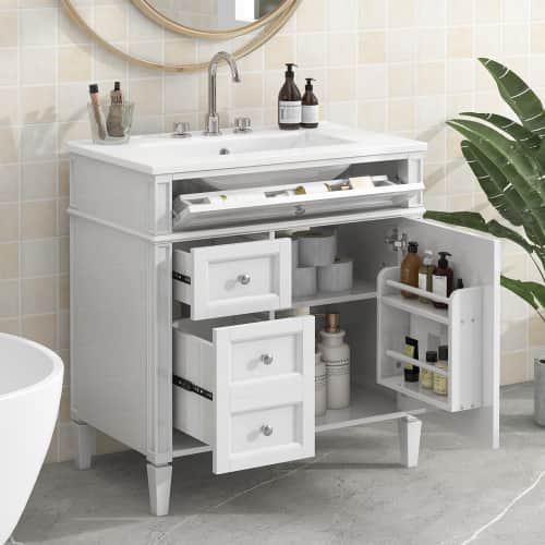 30'' Bathroom Vanity with Top Sink, Modern Bathroom