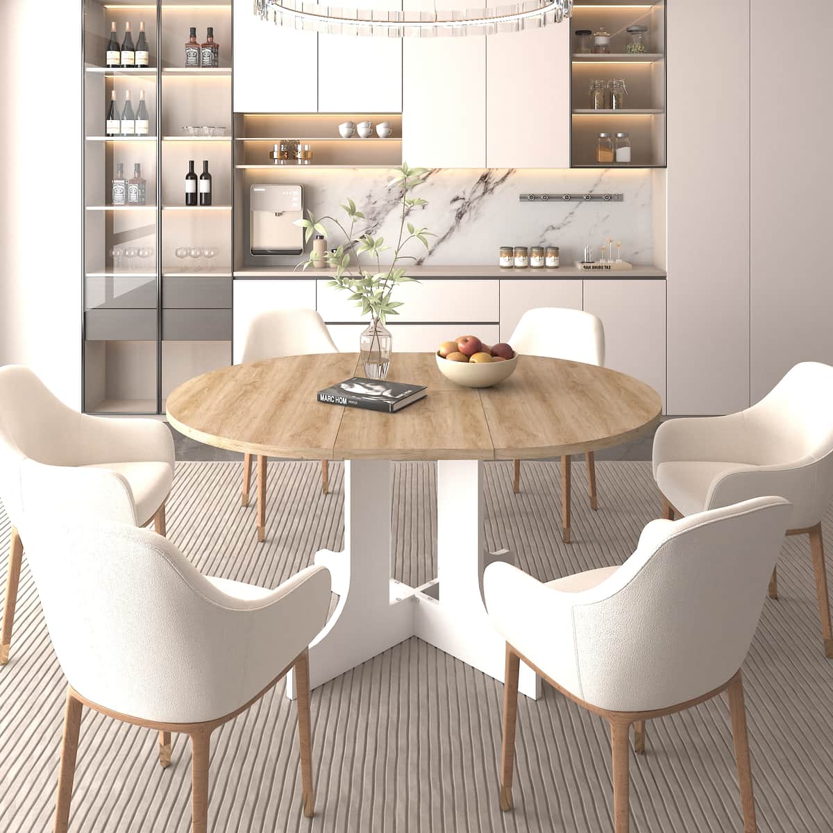 Dining Table for Farmhouse Kitchen 59x43 Inch