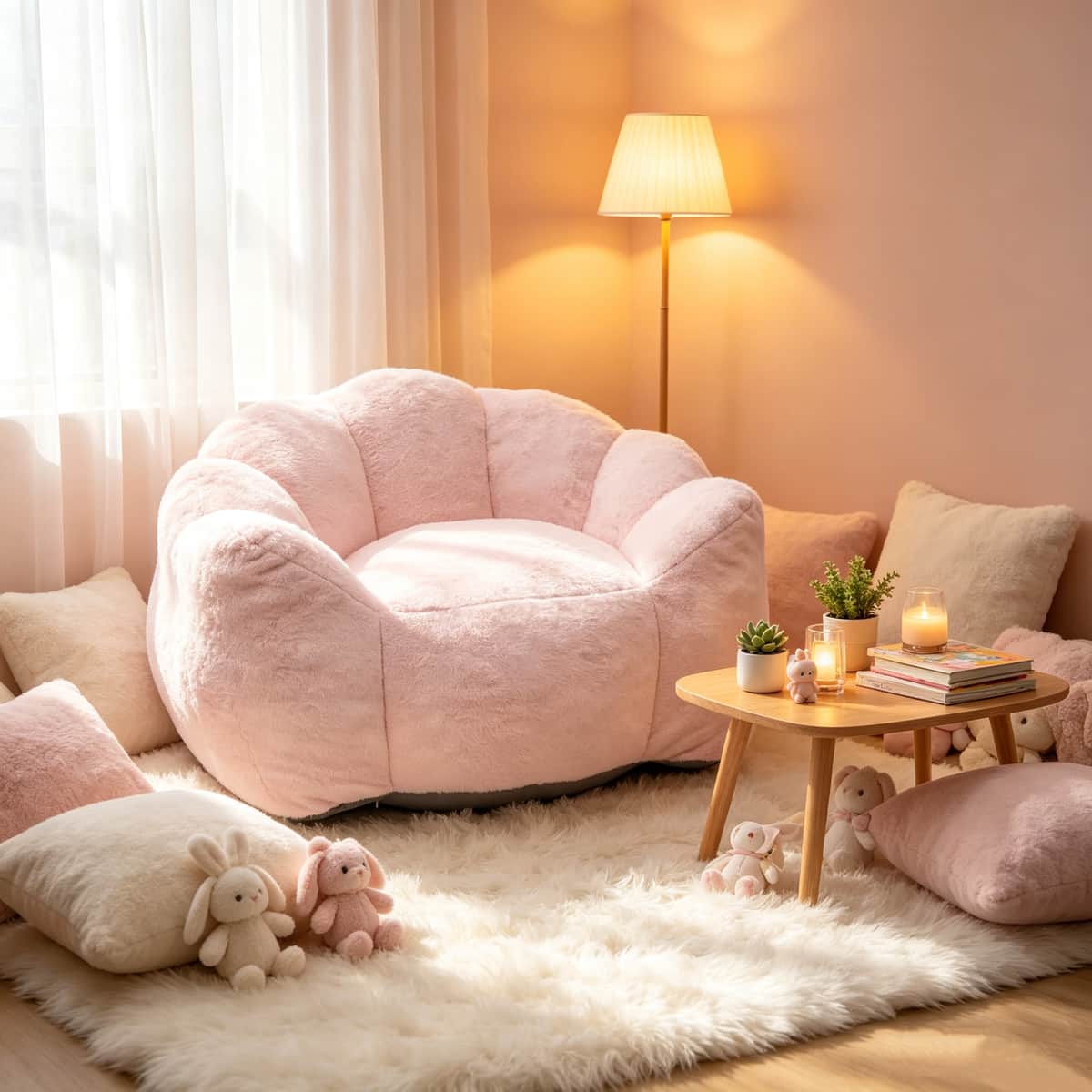 Large single petal cloud comfortable lazy sofa chair, suitable for adults