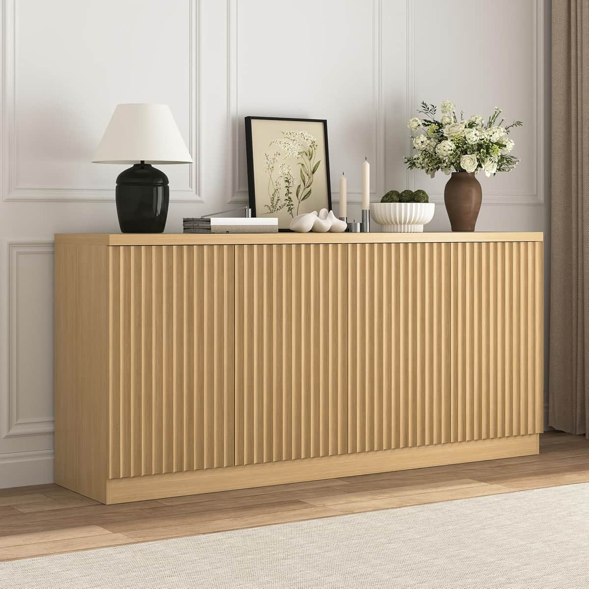 Buffet Cabinet with Storage, 62.60" Sideboard Cabinet