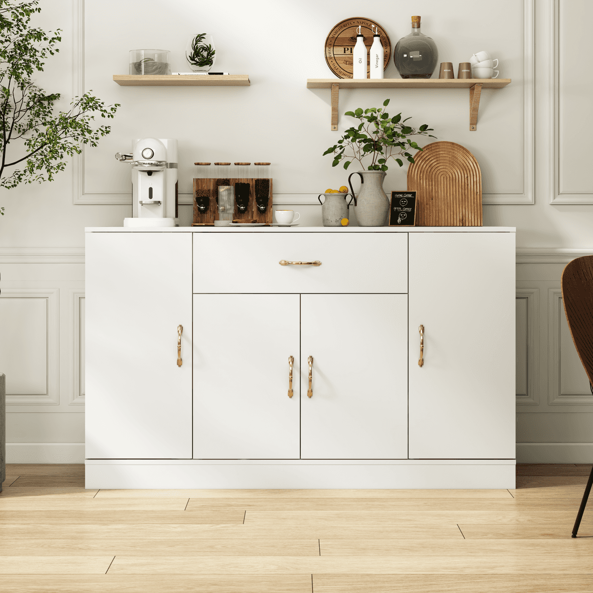 Sideboard Buffet Cabinet with Storage, Large Kitchen Storage Cabinet with 1