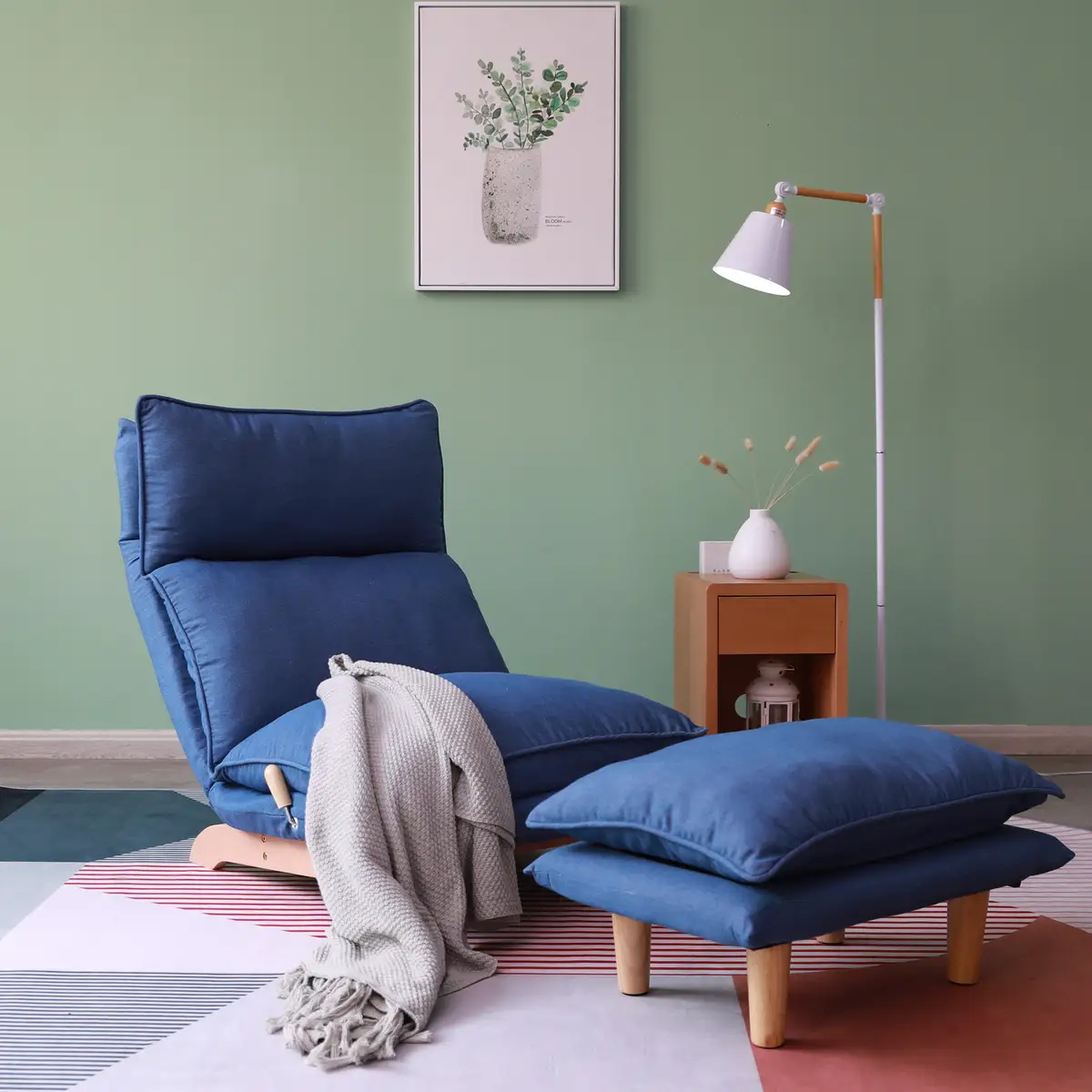 Lazy sofa balcony leisure chair bedroom sofa chair foldable reclining chair