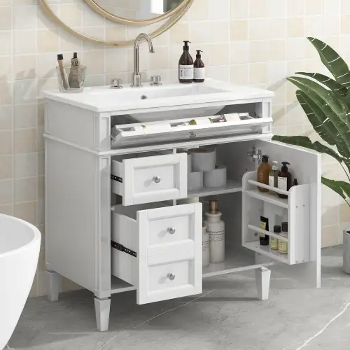 30'' Bathroom Vanity with Top Sink, Modern Bathroom
