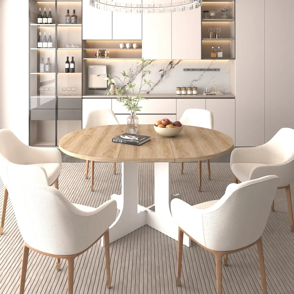 Dining Table for Farmhouse Kitchen 59x43 Inch