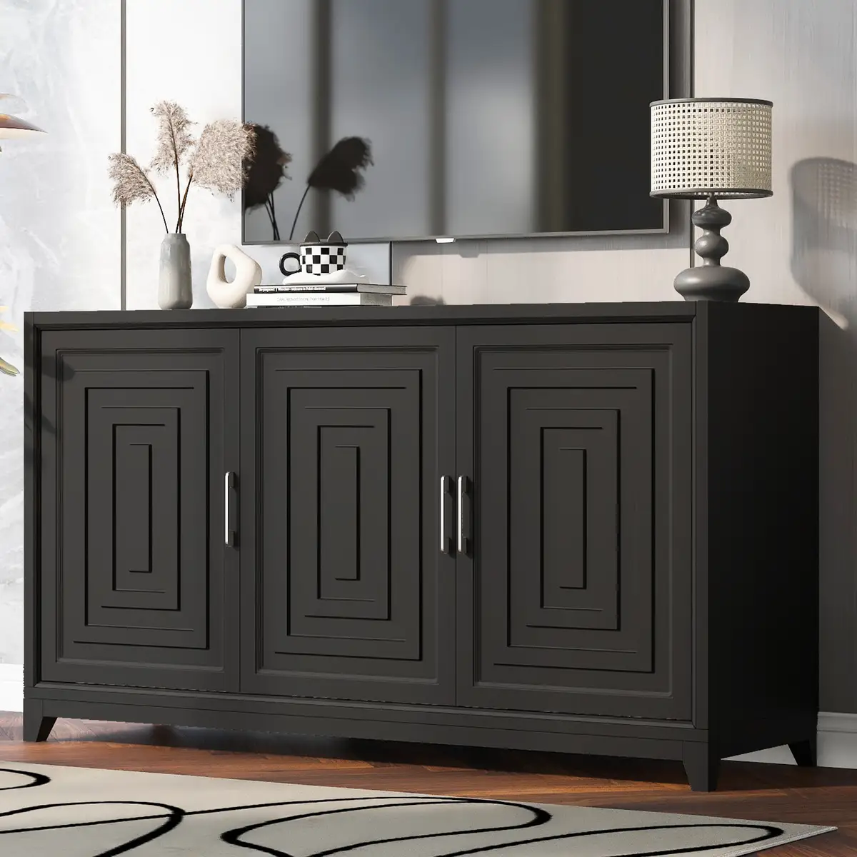 TV Stand for TVs up to 65 Inches, Modern Entertainment Center Media Console