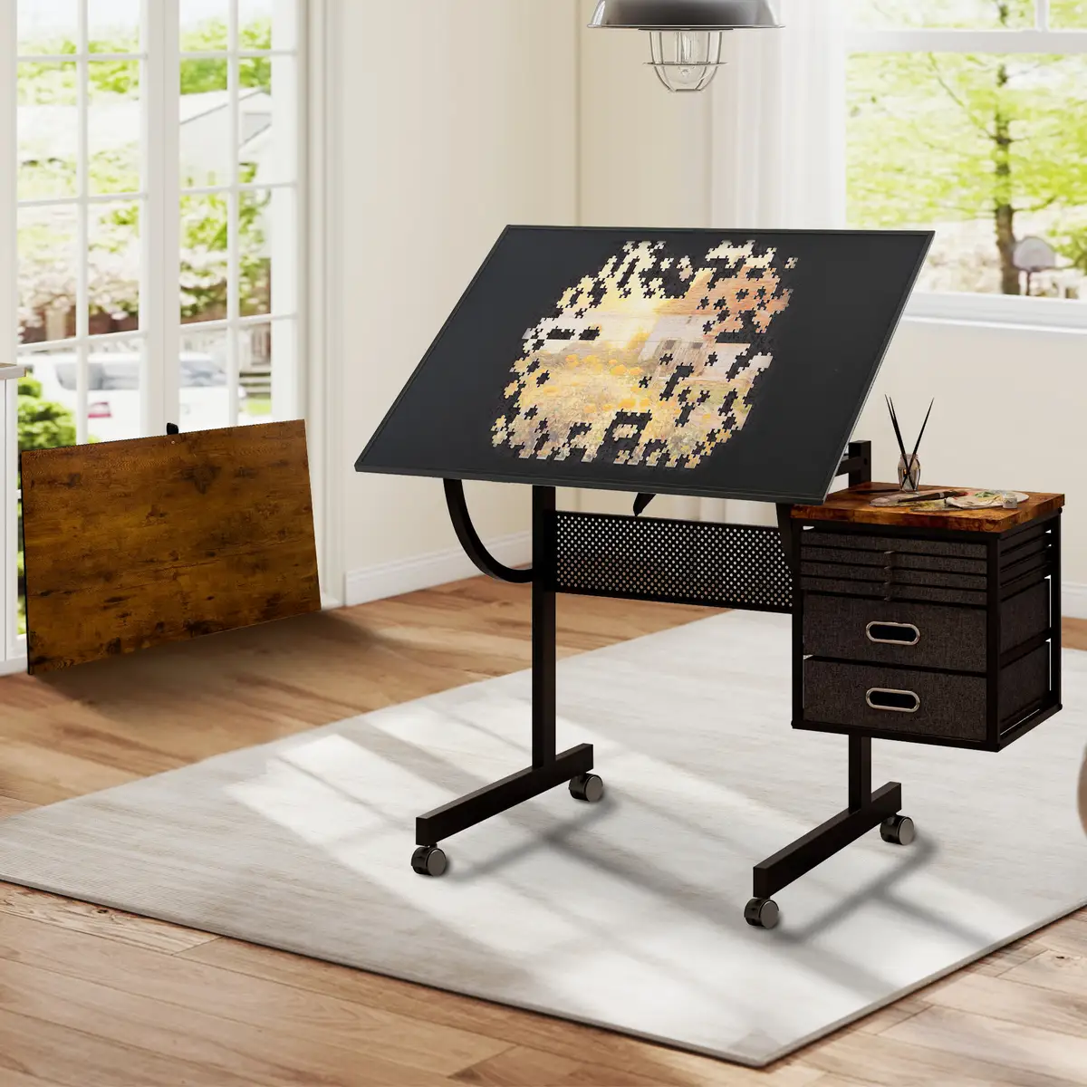 1500 pieces Jigsaw Puzzle metal Table board for adults gift with 4 trays