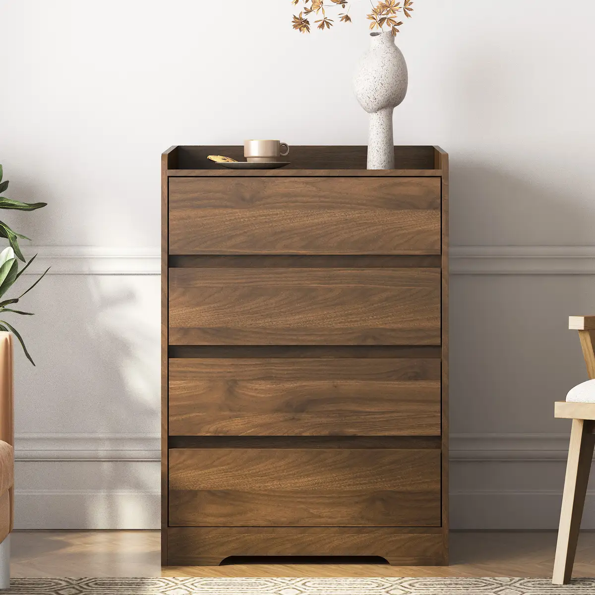 4 Drawer Dresser, Chest of Drawers Without