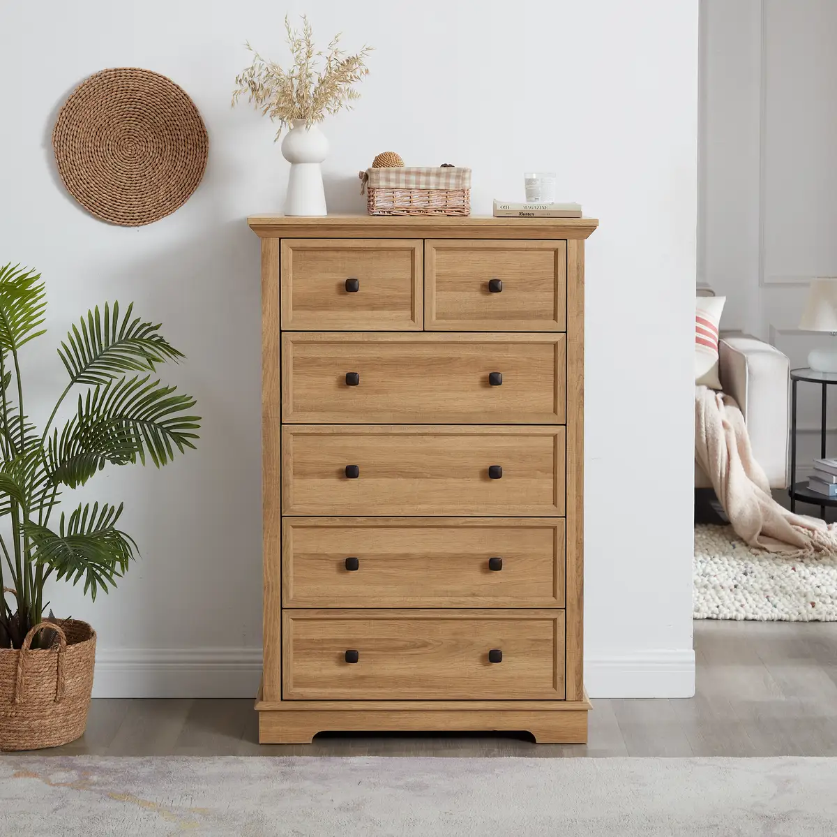 6 Drawer Dresser, 6 Drawers cabinet Tall Chest of Drawers Closet Organizers